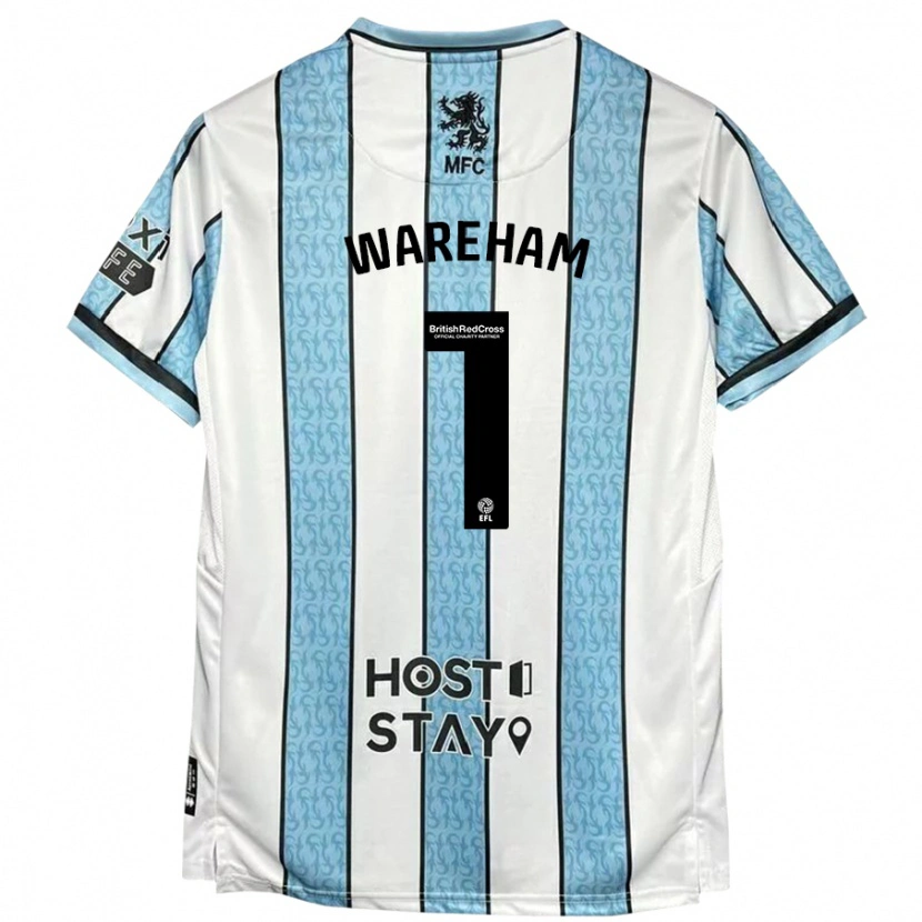 Danxen Herren Laura Wareham #1 Weiß Blau Auswärtstrikot Trikot 2024/25 T-Shirt Schweiz