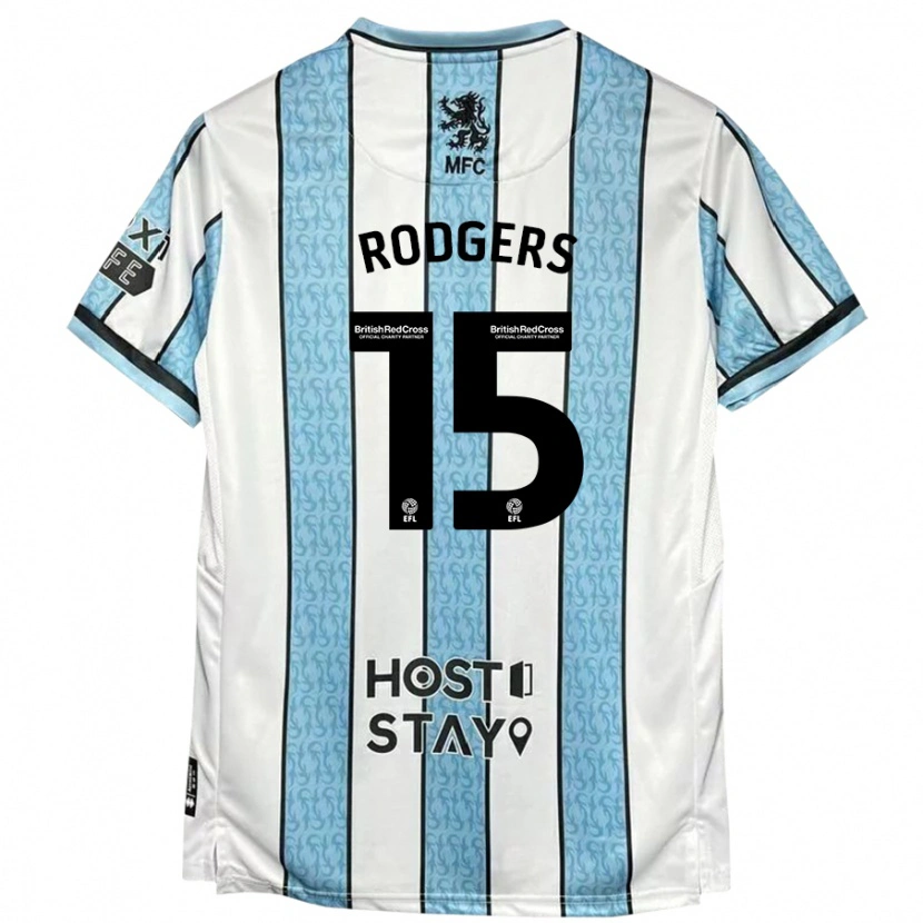 Danxen Herren Amber Rodgers #15 Weiß Blau Auswärtstrikot Trikot 2024/25 T-Shirt Schweiz