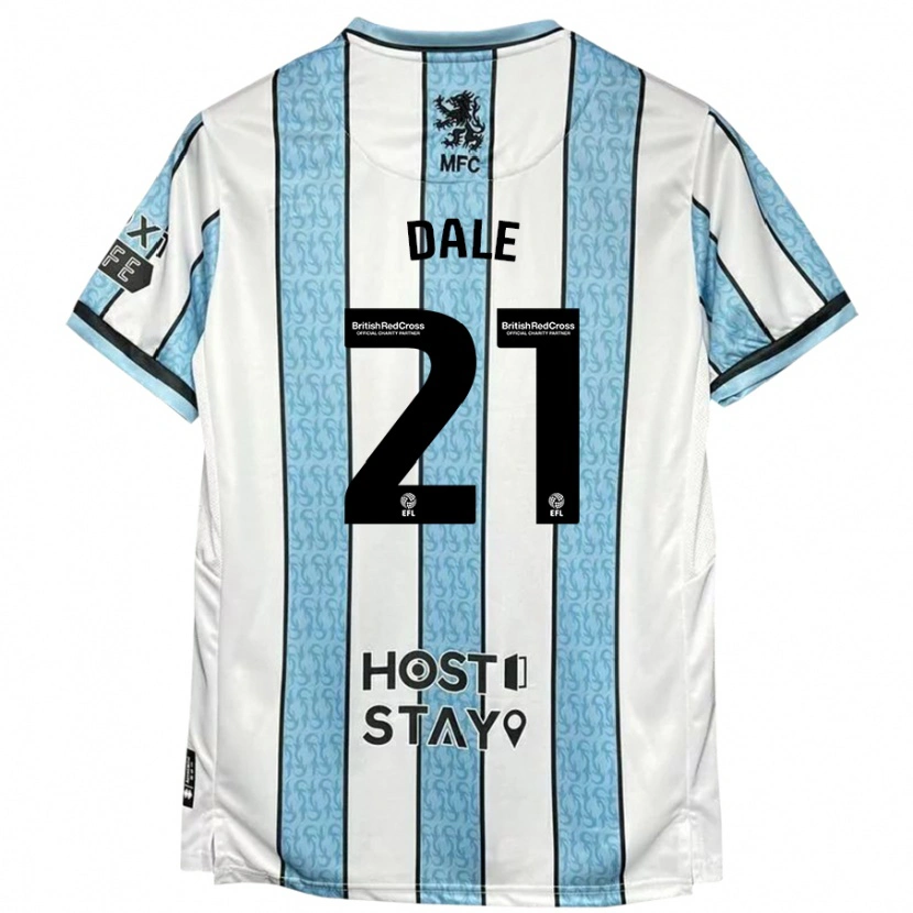 Danxen Herren Faye Dale #21 Weiß Blau Auswärtstrikot Trikot 2024/25 T-Shirt Schweiz