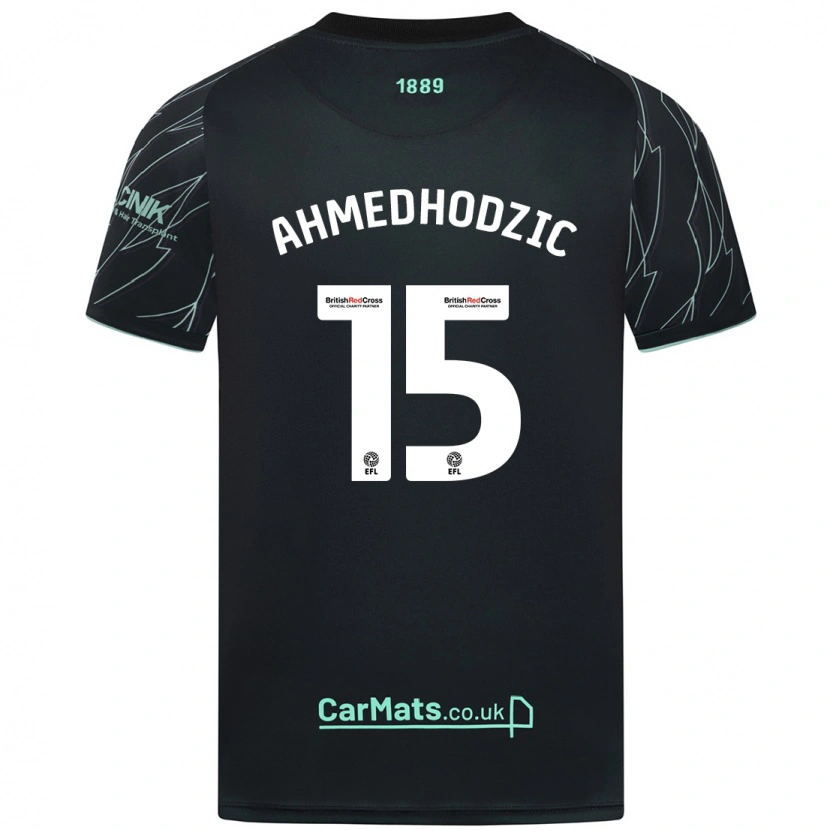 Danxen Herren Anel Ahmedhodzic #15 Schwarz Grün Auswärtstrikot Trikot 2024/25 T-Shirt Schweiz