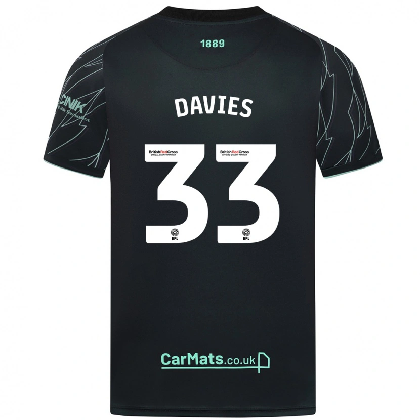Danxen Herren Bethan Davies #33 Schwarz Grün Auswärtstrikot Trikot 2024/25 T-Shirt Schweiz
