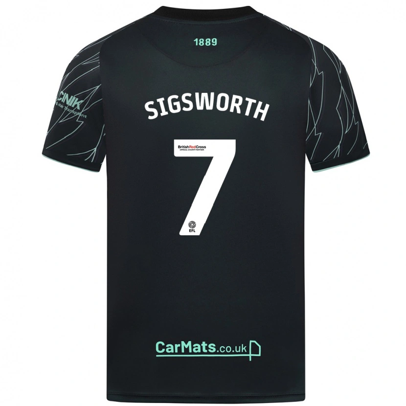 Danxen Herren Jess Sigsworth #7 Schwarz Grün Auswärtstrikot Trikot 2024/25 T-Shirt Schweiz