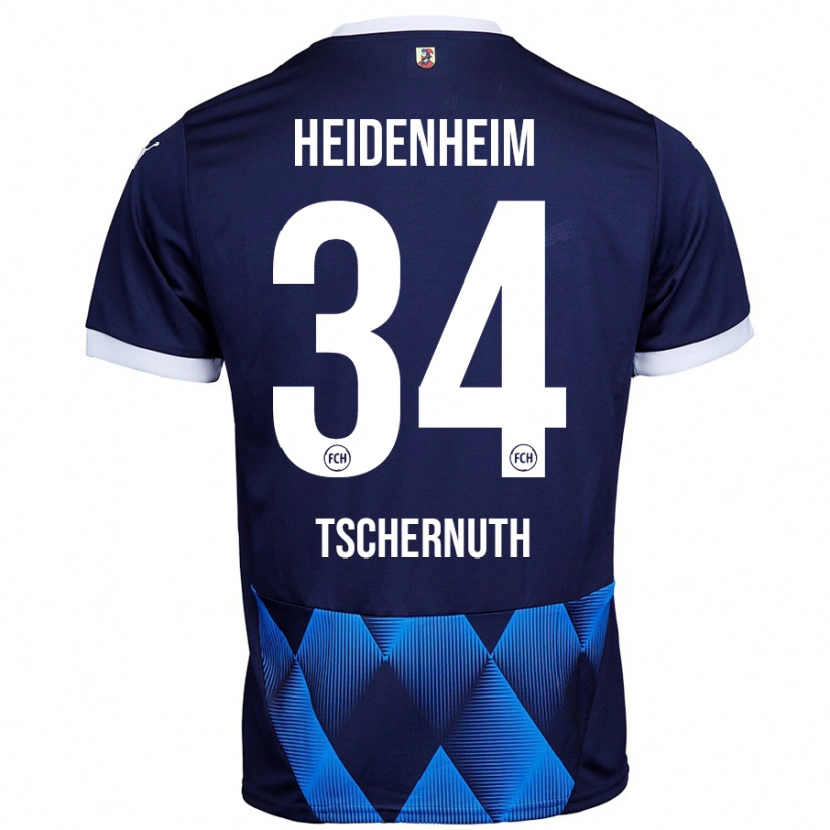 Danxen Herren Paul Tschernuth #34 Dunkel Marineblau Auswärtstrikot Trikot 2024/25 T-Shirt Schweiz