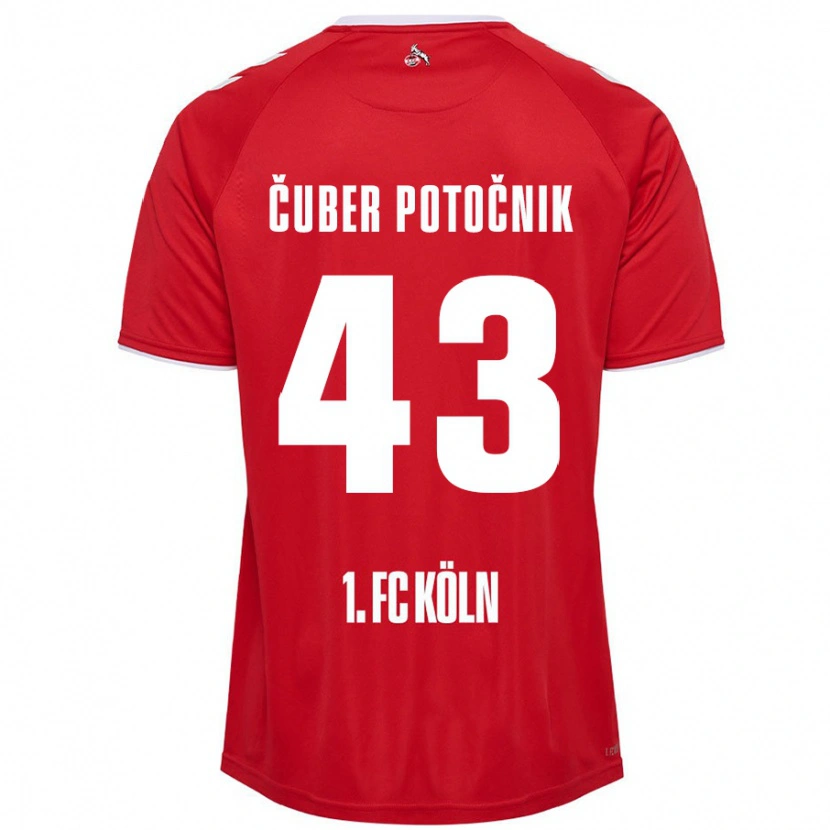 Danxen Herren Jaka Cuber Potocnik #43 Rot Weiß Auswärtstrikot Trikot 2024/25 T-Shirt Schweiz