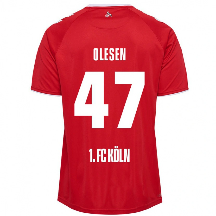 Danxen Herren Mathias Olesen #47 Rot Weiß Auswärtstrikot Trikot 2024/25 T-Shirt Schweiz