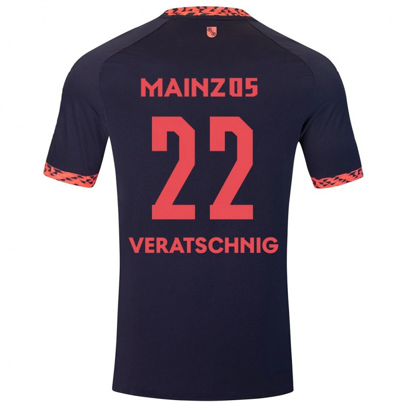 Danxen Herren Nikolas Veratschnig #22 Blau Korallenrot Auswärtstrikot Trikot 2024/25 T-Shirt Schweiz