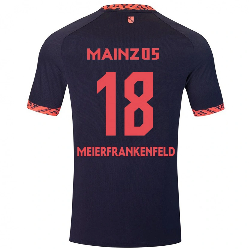 Danxen Herren Jana Meierfrankenfeld #18 Blau Korallenrot Auswärtstrikot Trikot 2024/25 T-Shirt Schweiz