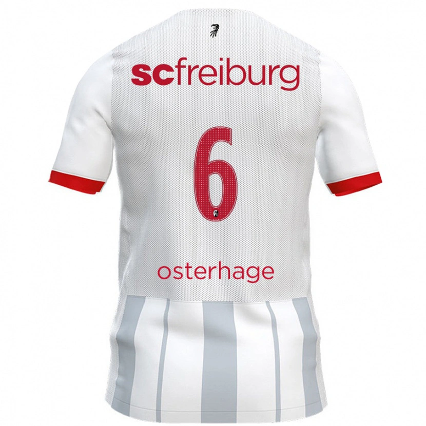 Danxen Herren Patrick Osterhage #6 Weiß Grau Auswärtstrikot Trikot 2024/25 T-Shirt Schweiz