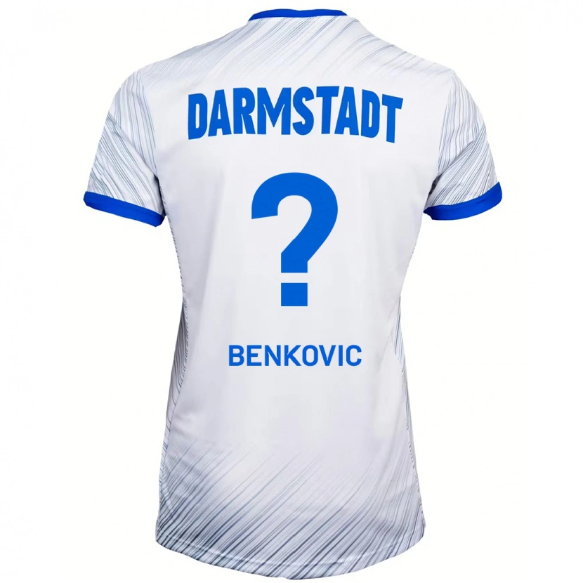 Danxen Herren Nikola Benkovic #0 Weiß Blau Auswärtstrikot Trikot 2024/25 T-Shirt Schweiz