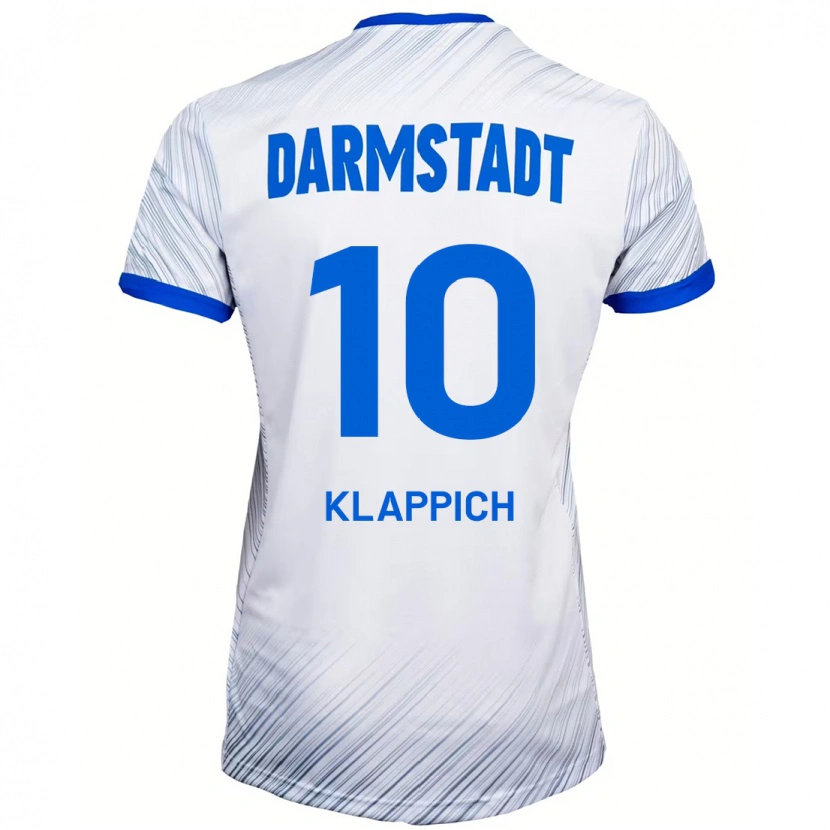Danxen Herren Luis Klappich #10 Weiß Blau Auswärtstrikot Trikot 2024/25 T-Shirt Schweiz
