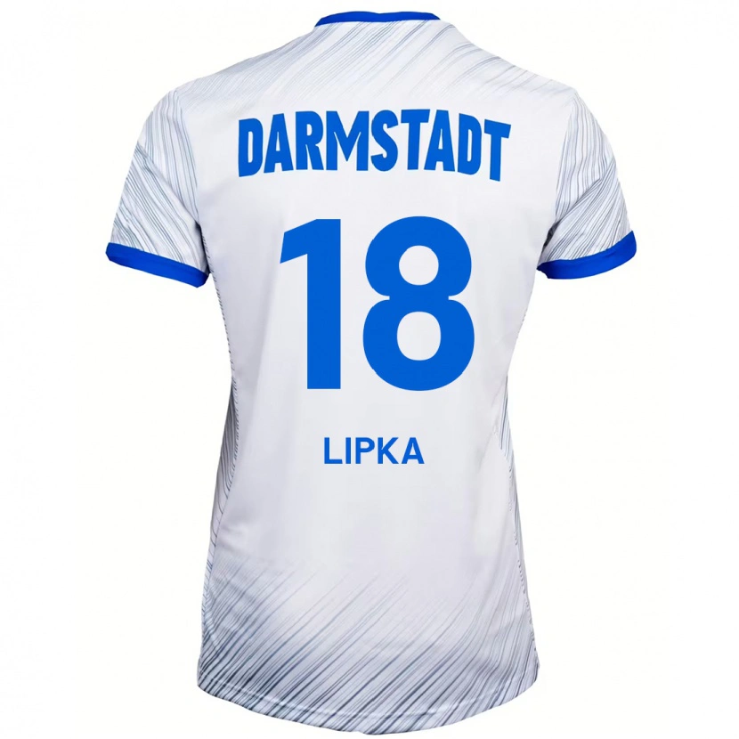 Danxen Herren David Lipka #18 Weiß Blau Auswärtstrikot Trikot 2024/25 T-Shirt Schweiz