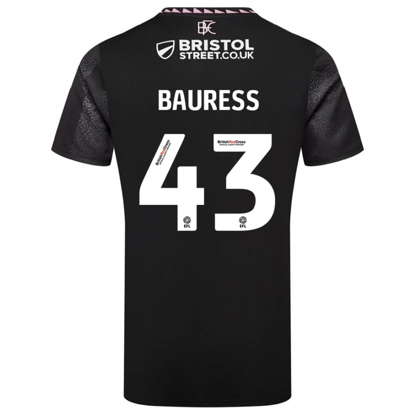 Danxen Herren Joe Bauress #43 Schwarz Auswärtstrikot Trikot 2024/25 T-Shirt Schweiz