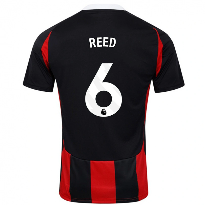 Danxen Herren Harrison Reed #6 Schwarz Rot Auswärtstrikot Trikot 2024/25 T-Shirt Schweiz