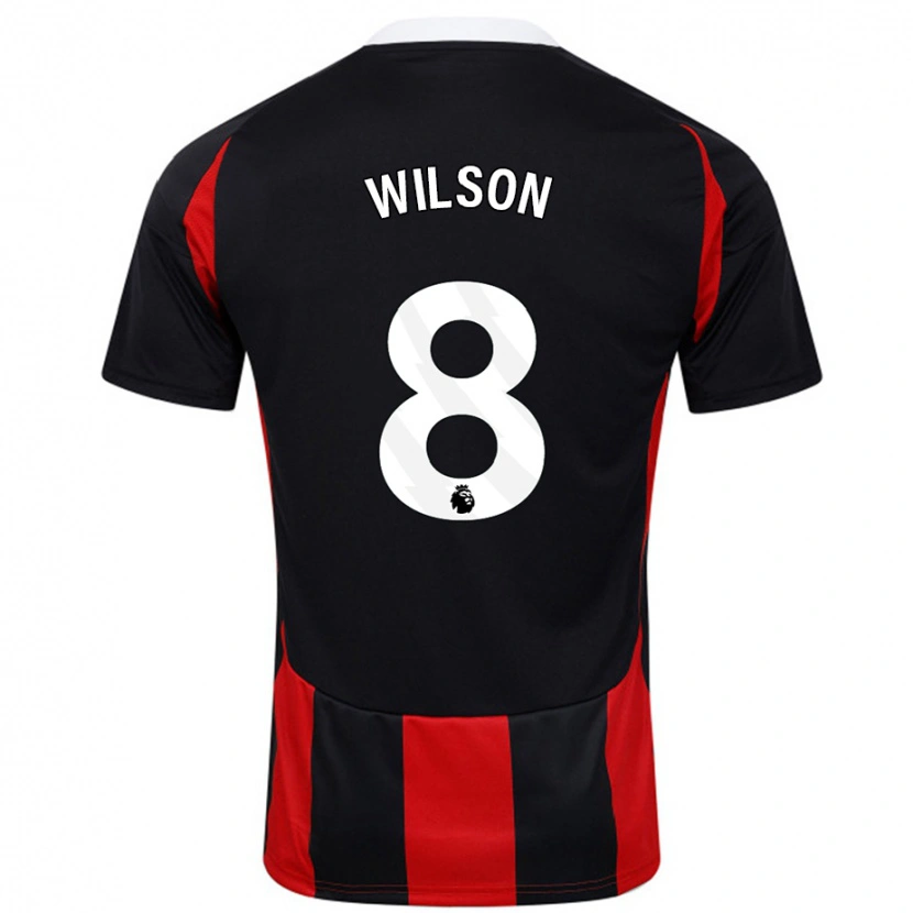 Danxen Herren Harry Wilson #8 Schwarz Rot Auswärtstrikot Trikot 2024/25 T-Shirt Schweiz