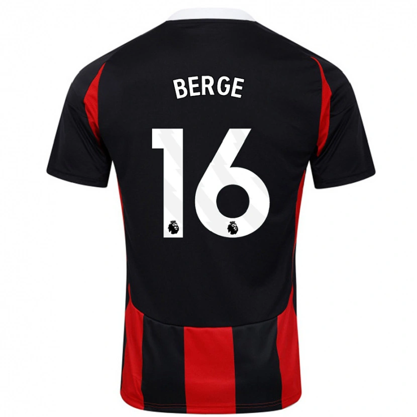 Danxen Herren Sander Berge #16 Schwarz Rot Auswärtstrikot Trikot 2024/25 T-Shirt Schweiz