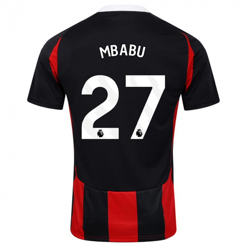Danxen Herren Kevin Mbabu #27 Schwarz Rot Auswärtstrikot Trikot 2024/25 T-Shirt Schweiz