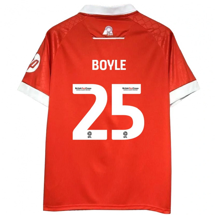 Danxen Damen Will Boyle #25 Rot Weiß Heimtrikot Trikot 2024/25 T-Shirt Schweiz