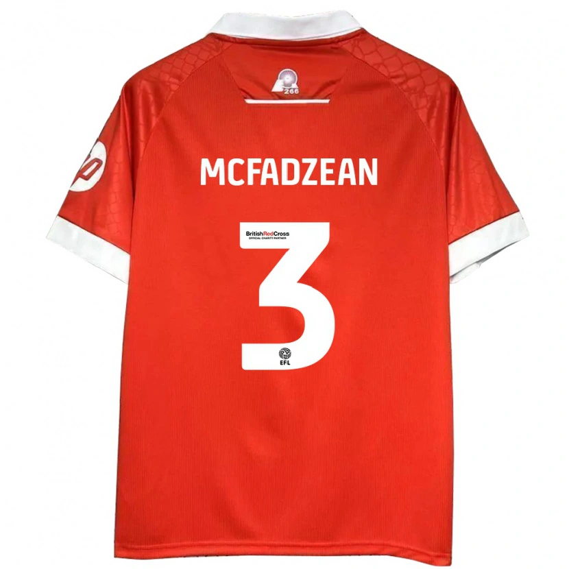 Danxen Damen Callum Mcfadzean #3 Rot Weiß Heimtrikot Trikot 2024/25 T-Shirt Schweiz