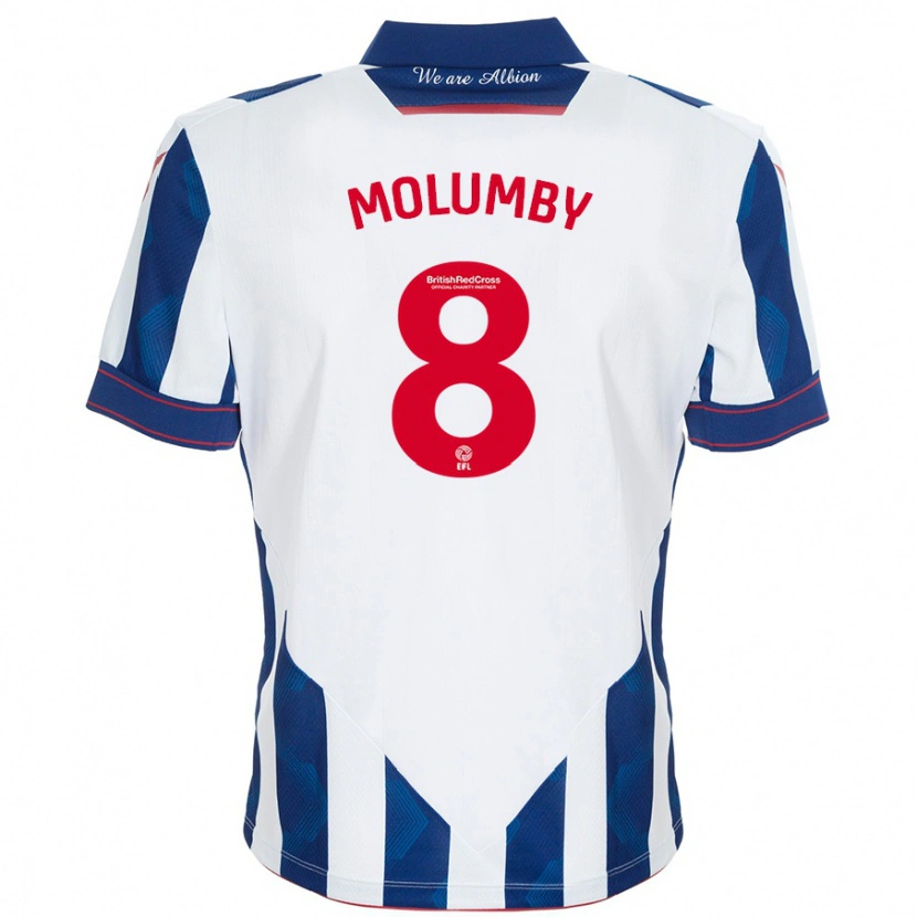 Danxen Damen Jayson Molumby #8 Weiß Dunkelblau Heimtrikot Trikot 2024/25 T-Shirt Schweiz