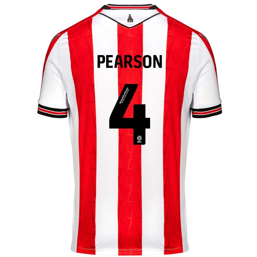 Danxen Damen Ben Pearson #4 Rot Weiß Heimtrikot Trikot 2024/25 T-Shirt Schweiz