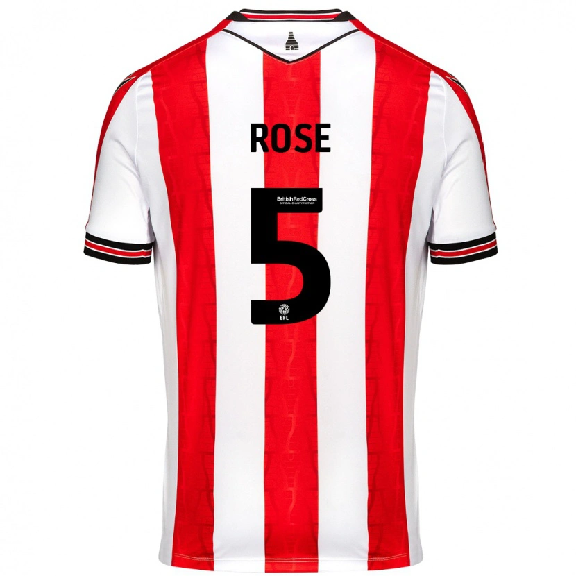 Danxen Damen Michael Rose #5 Rot Weiß Heimtrikot Trikot 2024/25 T-Shirt Schweiz