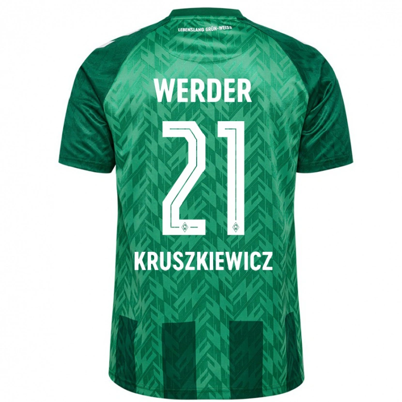 Danxen Damen Jakub Kruszkiewicz #21 Grün Heimtrikot Trikot 2024/25 T-Shirt Schweiz