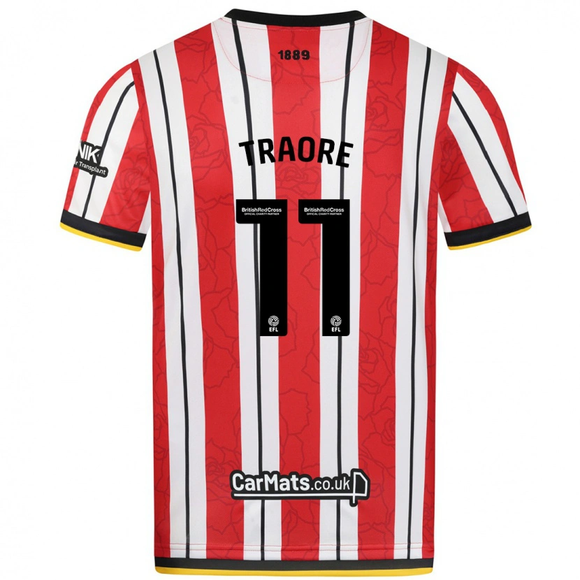 Danxen Damen Bénie Traoré #11 Rot Weiße Streifen Heimtrikot Trikot 2024/25 T-Shirt Schweiz