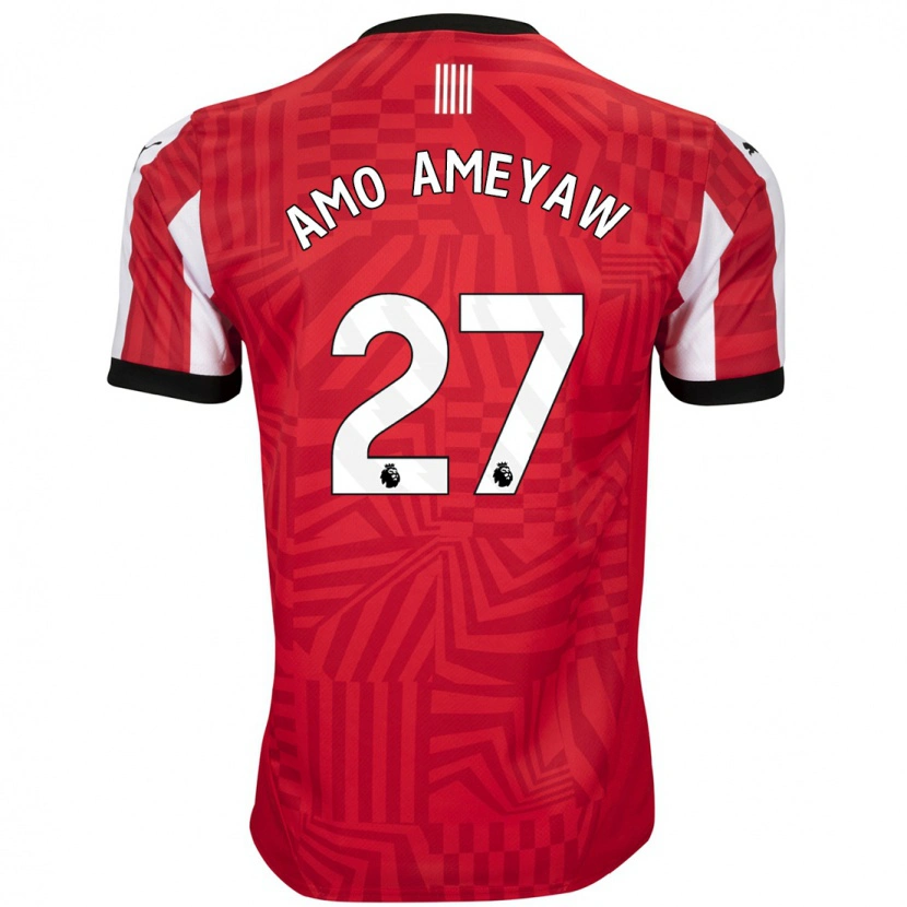 Danxen Damen Samuel Amo-Ameyaw #27 Rot Weiß Heimtrikot Trikot 2024/25 T-Shirt Schweiz