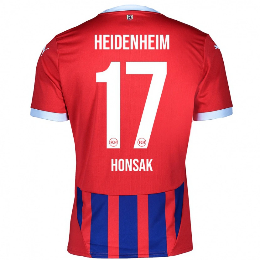 Danxen Damen Mathias Honsak #17 Rot Blau Heimtrikot Trikot 2024/25 T-Shirt Schweiz