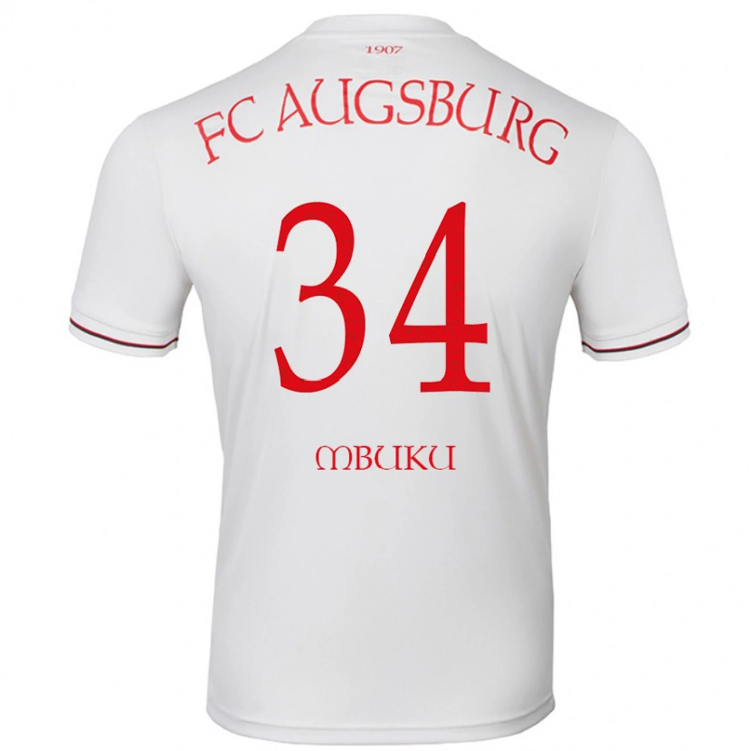 Danxen Damen Nathanaël Mbuku #34 Weiß Heimtrikot Trikot 2024/25 T-Shirt Schweiz