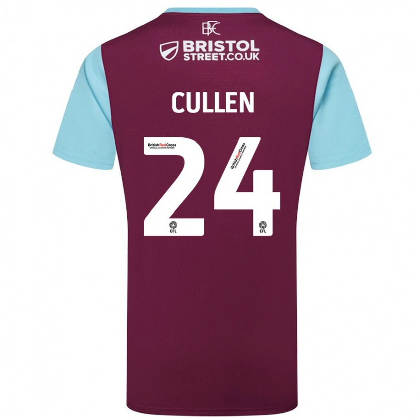 Danxen Damen Josh Cullen #24 Burgunderrot Himmelblau Heimtrikot Trikot 2024/25 T-Shirt Schweiz