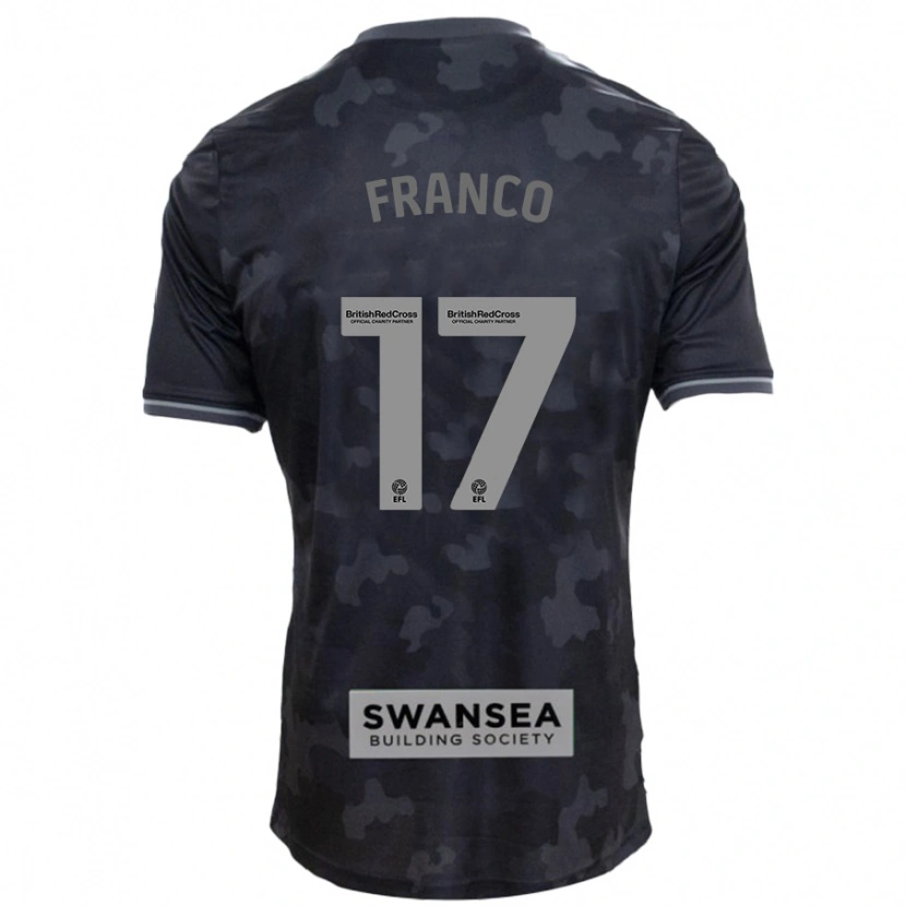 Danxen Damen Gonçalo Franco #17 Schwarz Auswärtstrikot Trikot 2024/25 T-Shirt Schweiz