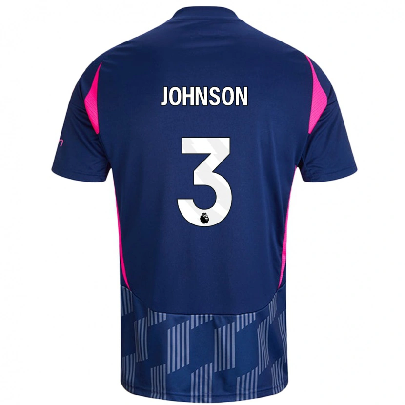 Danxen Damen Nat Johnson #3 Königsblau Rosa Auswärtstrikot Trikot 2024/25 T-Shirt Schweiz