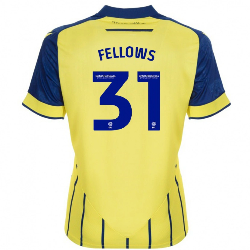 Danxen Damen Tom Fellows #31 Gelb Blau Auswärtstrikot Trikot 2024/25 T-Shirt Schweiz