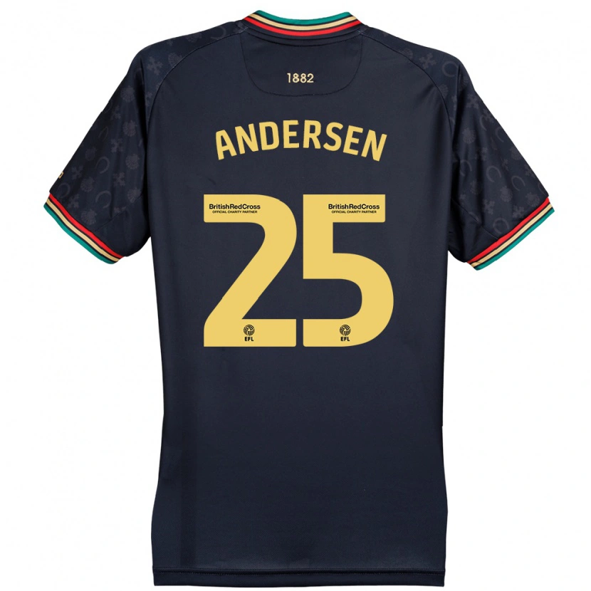 Danxen Damen Lucas Andersen #25 Dunkelmarineblau Auswärtstrikot Trikot 2024/25 T-Shirt Schweiz