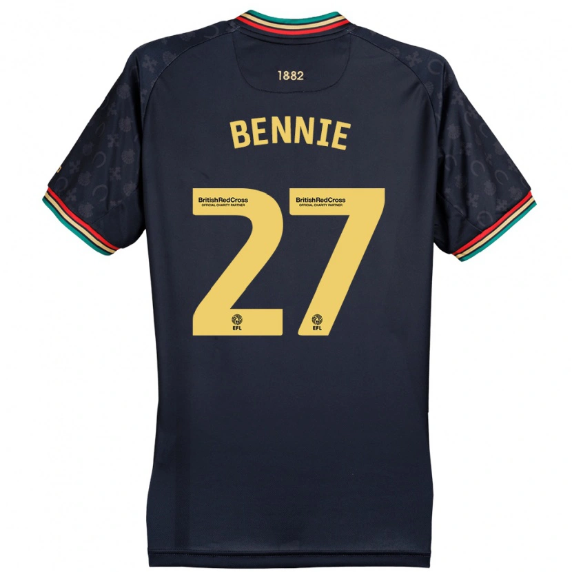 Danxen Damen Daniel Bennie #27 Dunkelmarineblau Auswärtstrikot Trikot 2024/25 T-Shirt Schweiz
