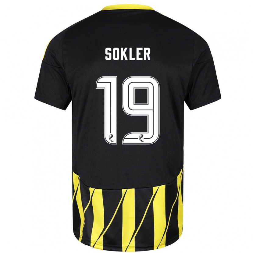 Danxen Damen Ester Sokler #19 Schwarz Gelb Auswärtstrikot Trikot 2024/25 T-Shirt Schweiz