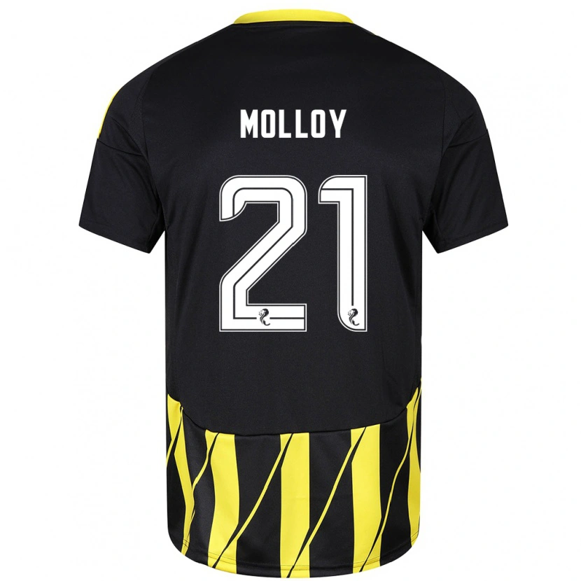 Danxen Damen Gavin Molloy #21 Schwarz Gelb Auswärtstrikot Trikot 2024/25 T-Shirt Schweiz