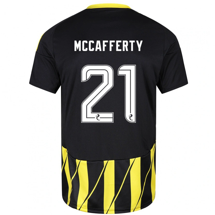 Danxen Damen Eirinn Mccafferty #21 Schwarz Gelb Auswärtstrikot Trikot 2024/25 T-Shirt Schweiz