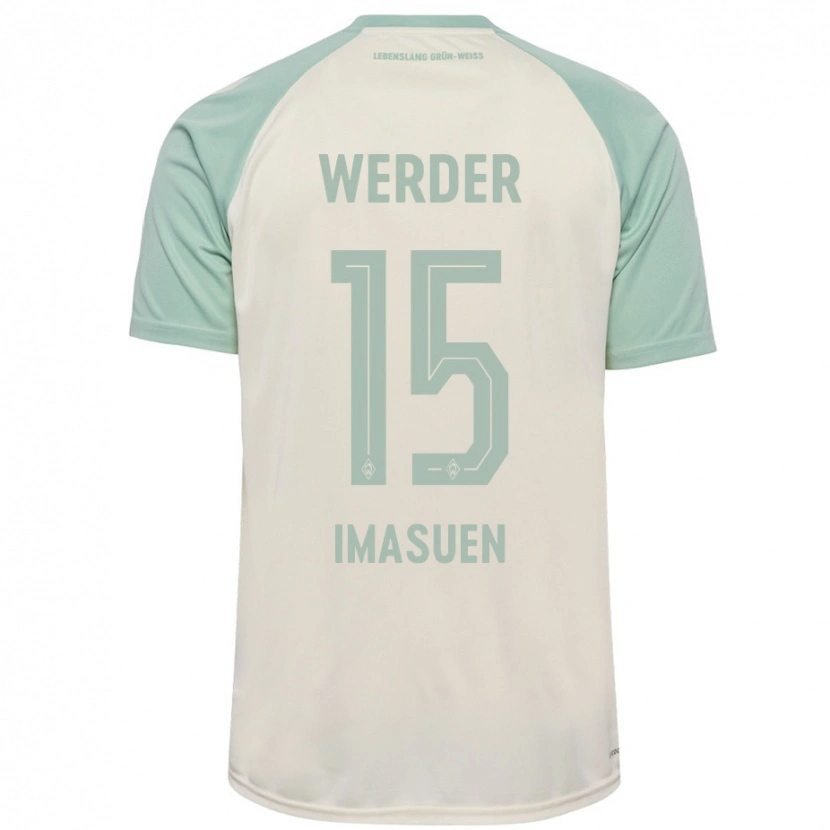 Danxen Damen Joel Imasuen #15 Cremeweiß Hellgrün Auswärtstrikot Trikot 2024/25 T-Shirt Schweiz