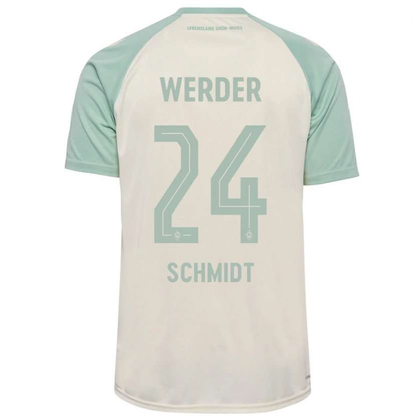 Danxen Damen Lara Schmidt #24 Cremeweiß Hellgrün Auswärtstrikot Trikot 2024/25 T-Shirt Schweiz