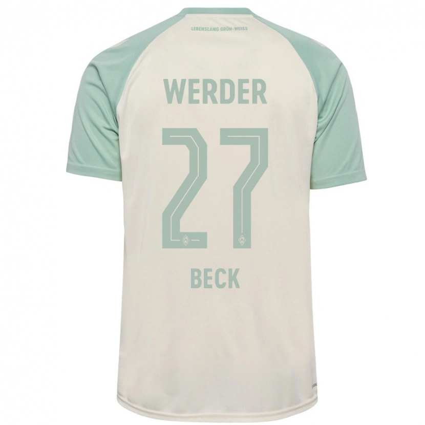 Danxen Damen Sharon Beck #27 Cremeweiß Hellgrün Auswärtstrikot Trikot 2024/25 T-Shirt Schweiz