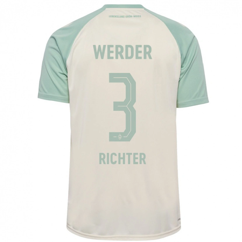 Danxen Damen Mathis Richter #3 Cremeweiß Hellgrün Auswärtstrikot Trikot 2024/25 T-Shirt Schweiz