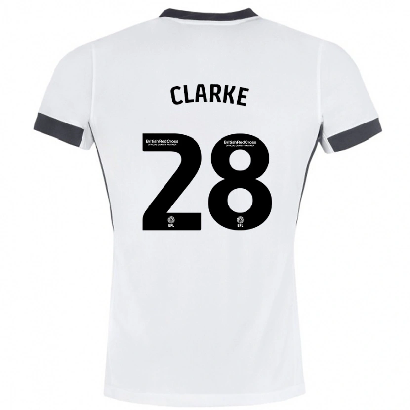 Danxen Damen Charlotte Clarke #28 Weiß Schwarz Auswärtstrikot Trikot 2024/25 T-Shirt Schweiz
