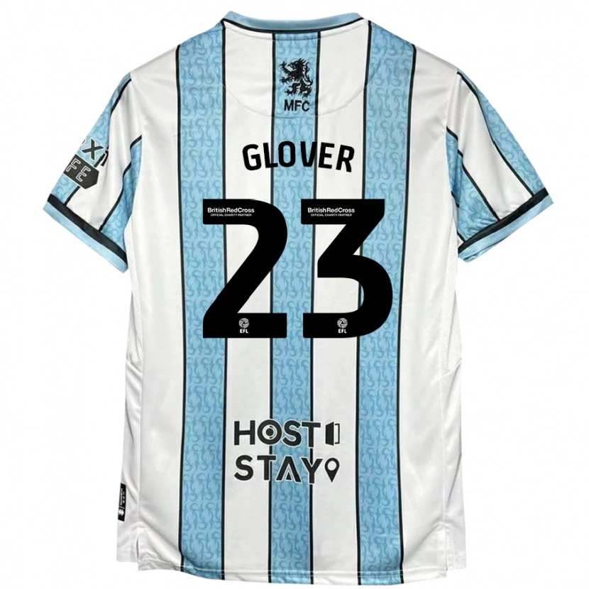 Danxen Damen Tom Glover #23 Weiß Blau Auswärtstrikot Trikot 2024/25 T-Shirt Schweiz