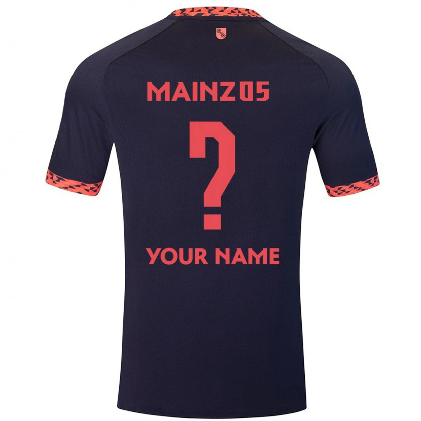 Danxen Damen Ihren Namen #0 Blau Korallenrot Auswärtstrikot Trikot 2024/25 T-Shirt Schweiz
