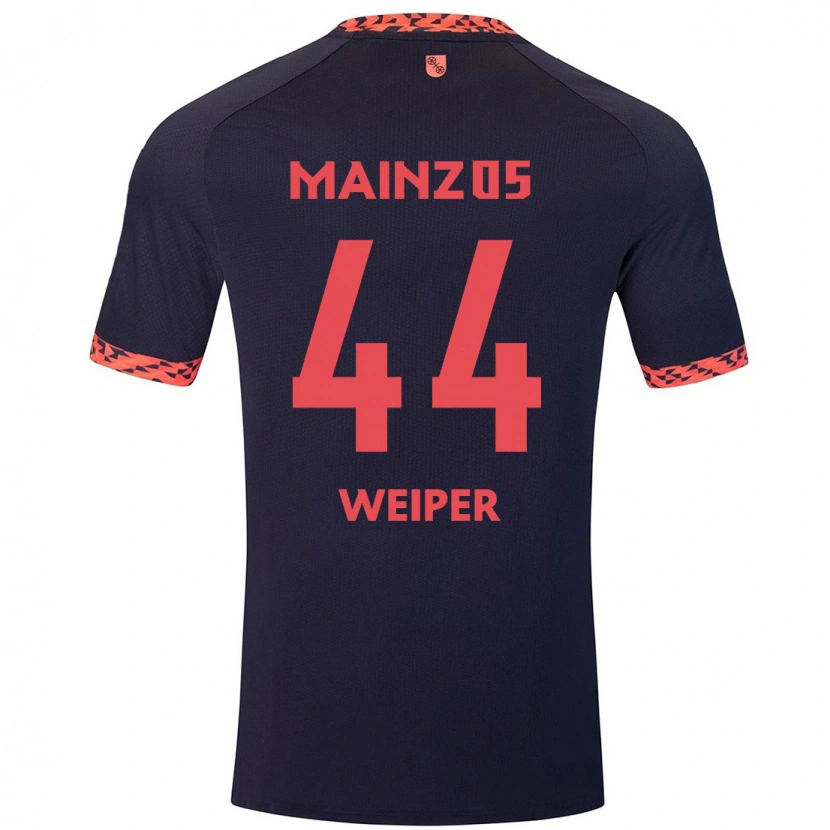 Danxen Damen Nelson Weiper #44 Blau Korallenrot Auswärtstrikot Trikot 2024/25 T-Shirt Schweiz
