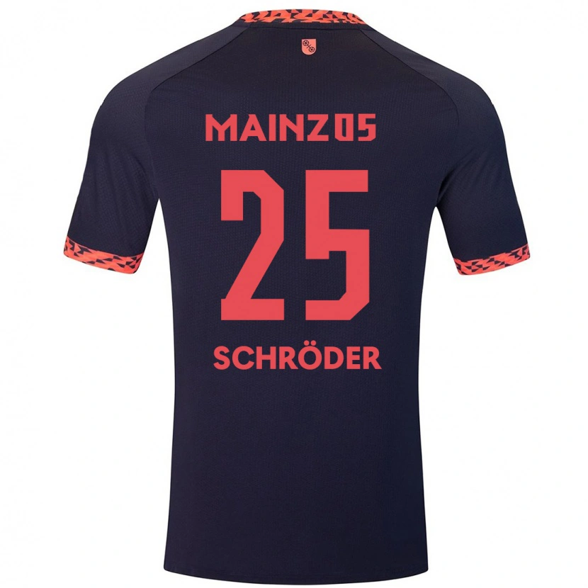 Danxen Damen Maxim Schröder #25 Blau Korallenrot Auswärtstrikot Trikot 2024/25 T-Shirt Schweiz
