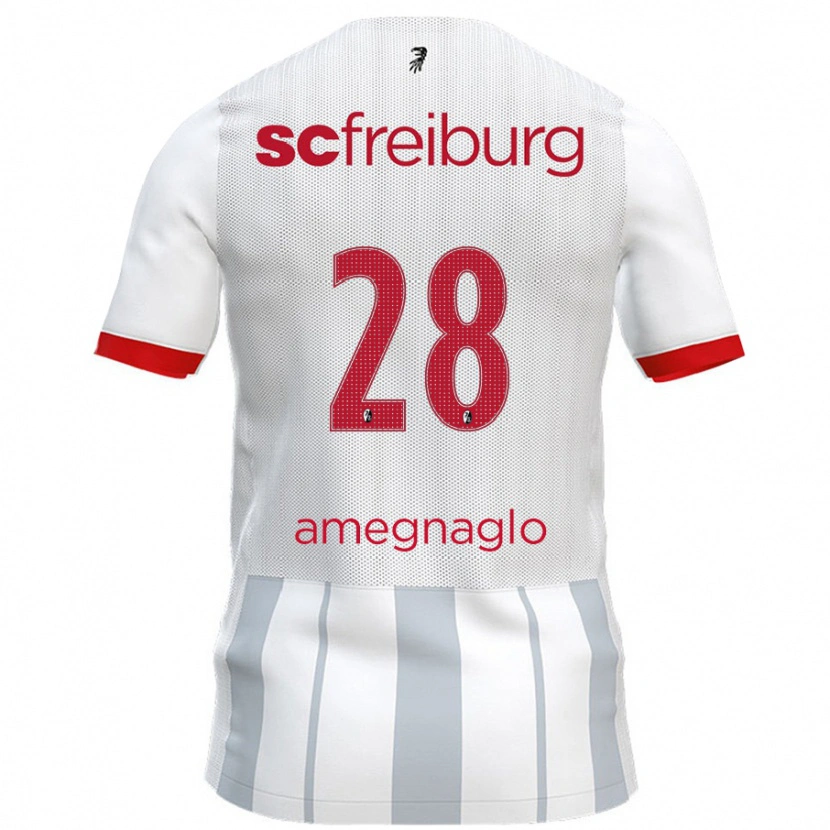 Danxen Damen David Amegnaglo #28 Weiß Grau Auswärtstrikot Trikot 2024/25 T-Shirt Schweiz