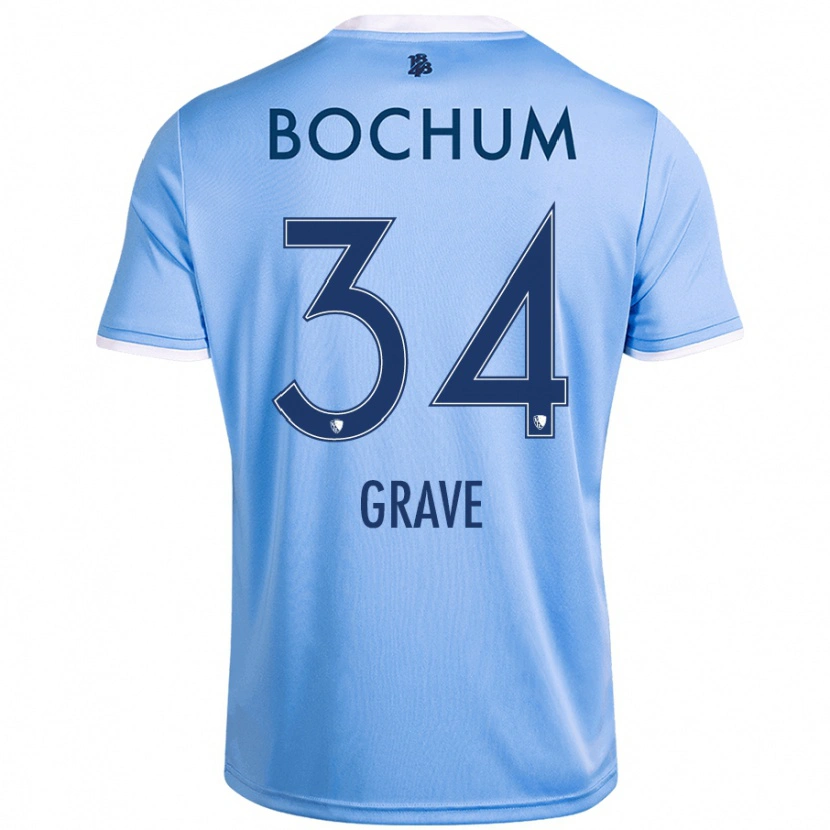 Danxen Damen Paul Grave #34 Himmelblau Auswärtstrikot Trikot 2024/25 T-Shirt Schweiz